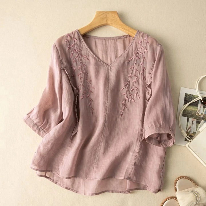SANDRA LINEN BLOUSE