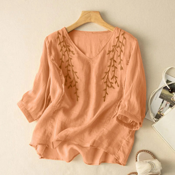 SANDRA LINEN BLOUSE