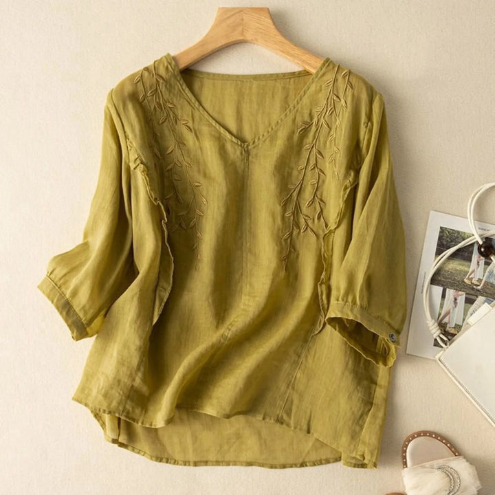 SANDRA LINEN BLOUSE