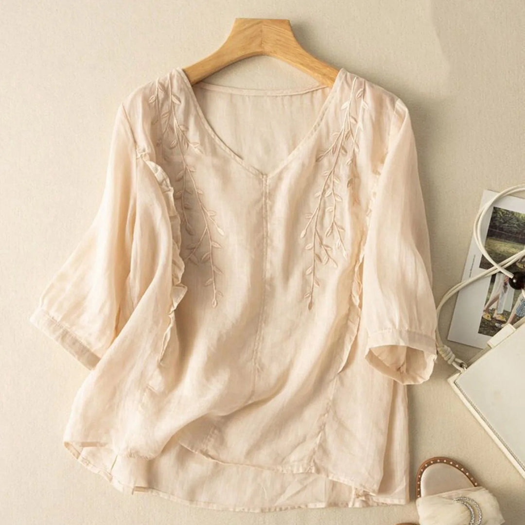 SANDRA LINEN BLOUSE