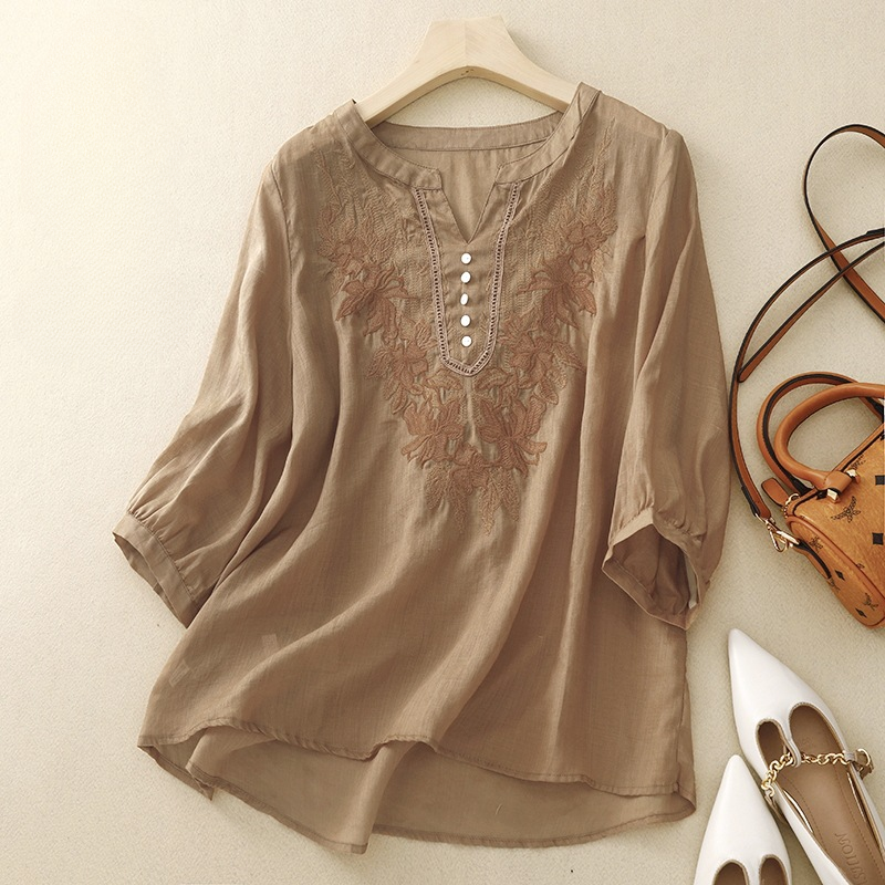 OLIVA LINEN BLOUSE